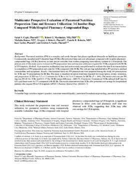 Kabiven Time & Motion Study Abstract