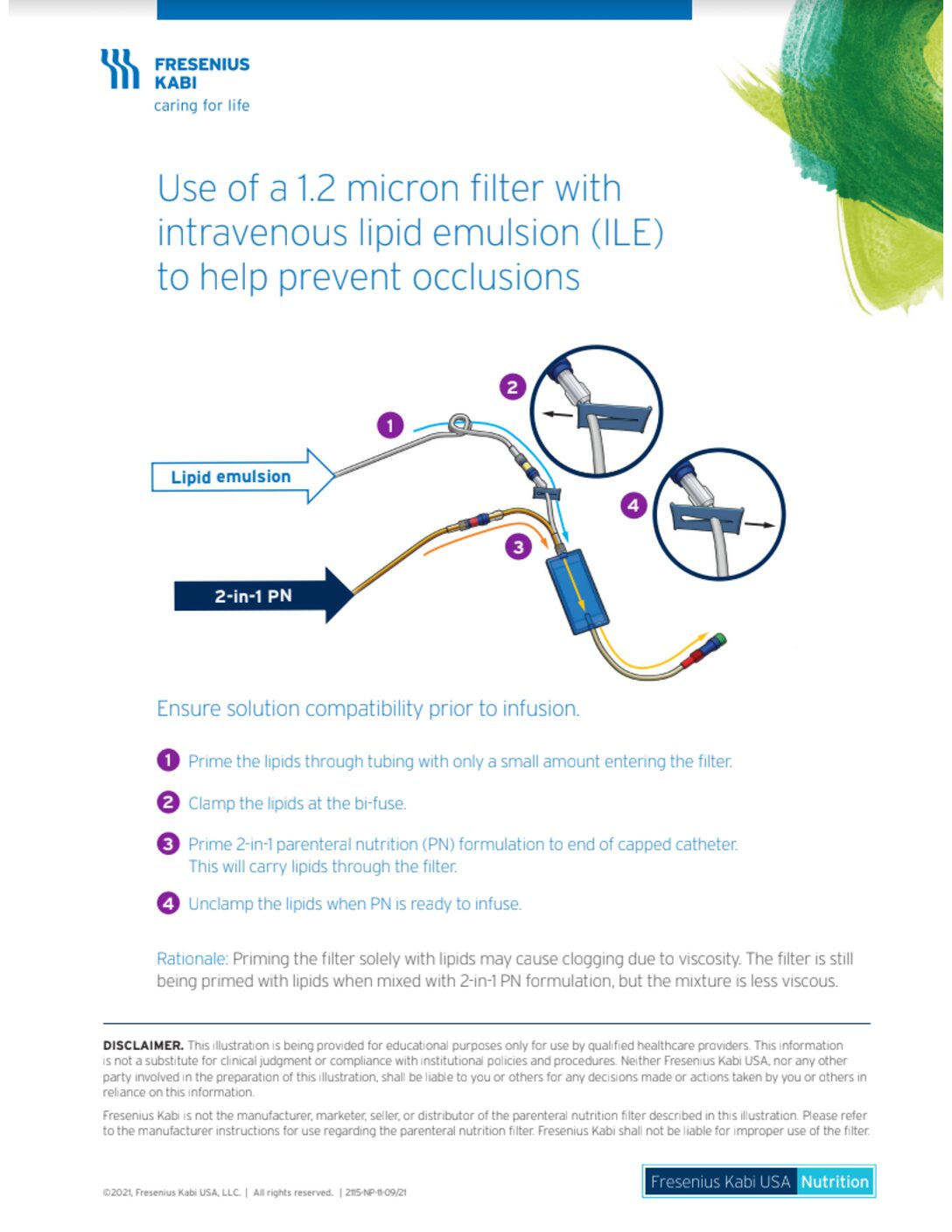Filter Instructions for Use with Intravenous Lipid Emulsions (ILEs)