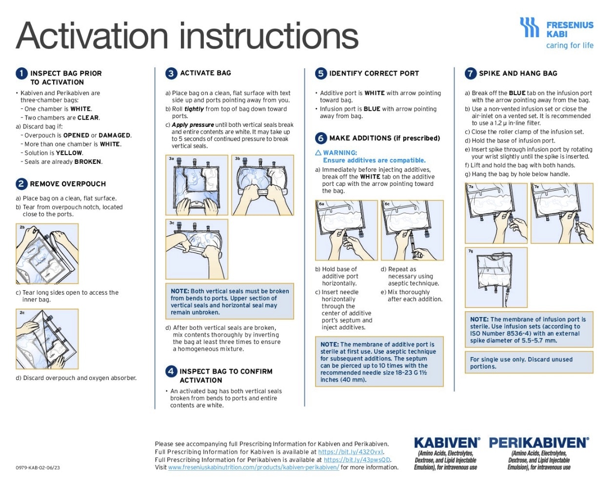 Kabiven Activation Instructions